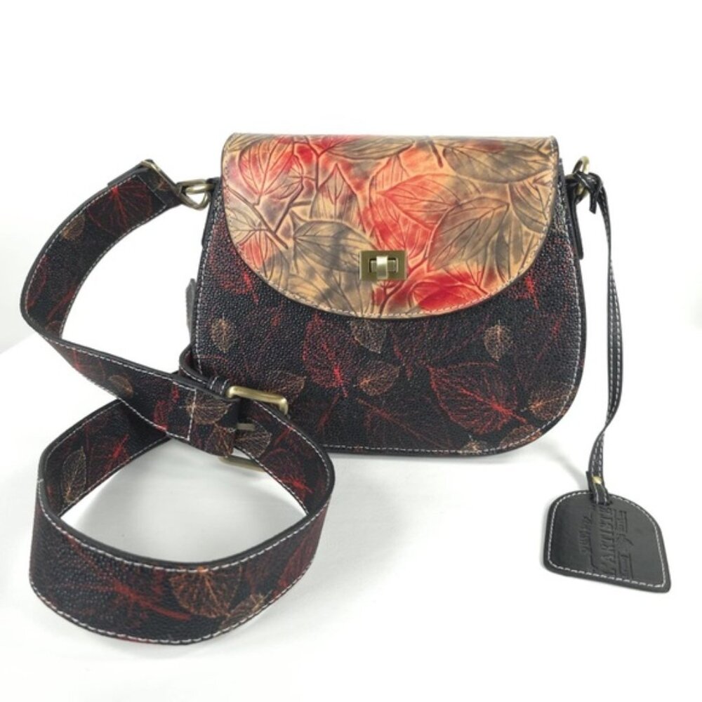 L’ARTISTE SPRING‎ STEP LEATHER+PU Flora HandBag Toggle Closure